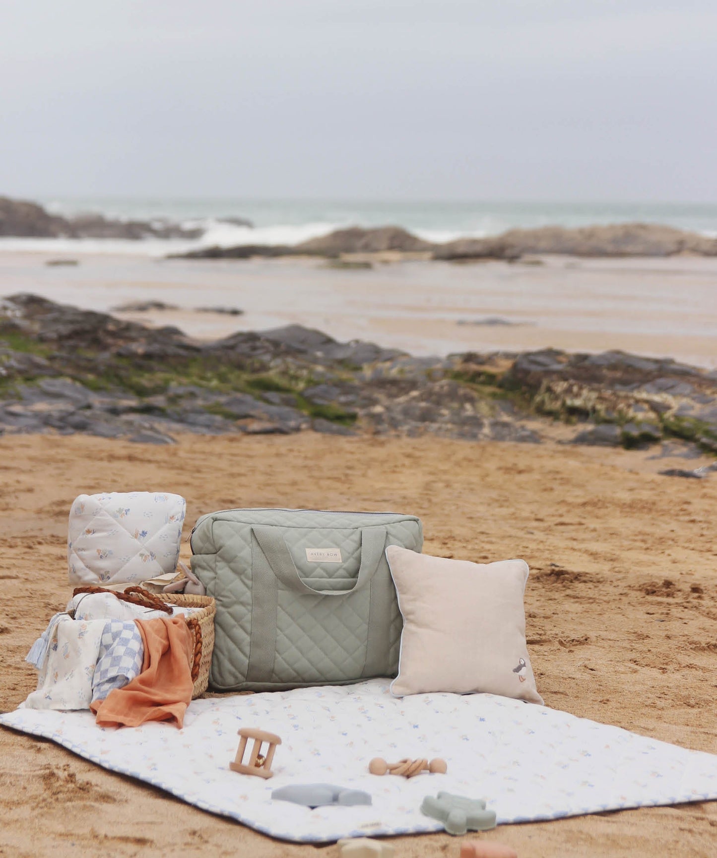 Square Linen Scatter Cushion - Coastline