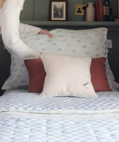 Square Linen Scatter Cushion - Coastline