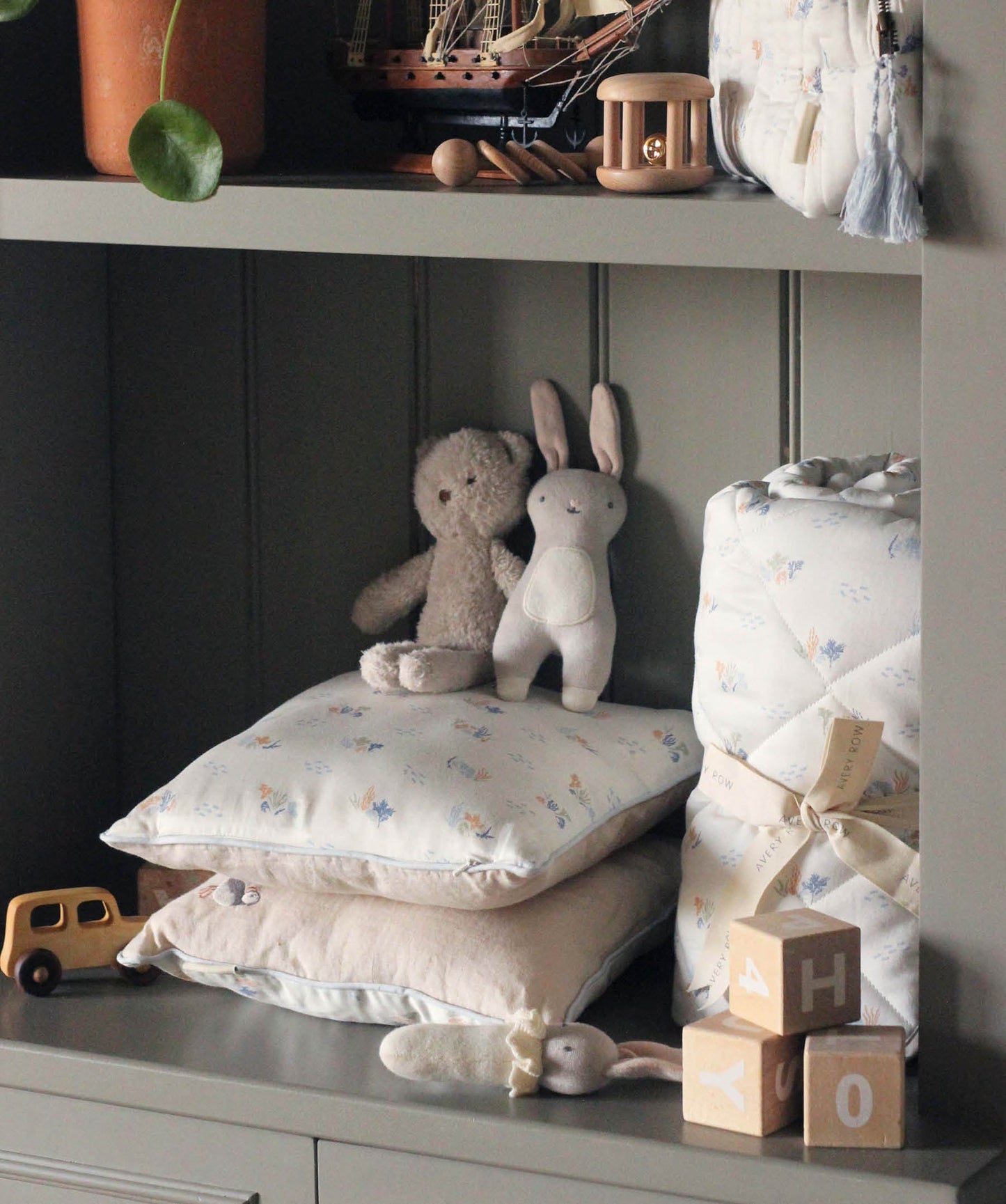 Square Linen Scatter Cushion - Coastline