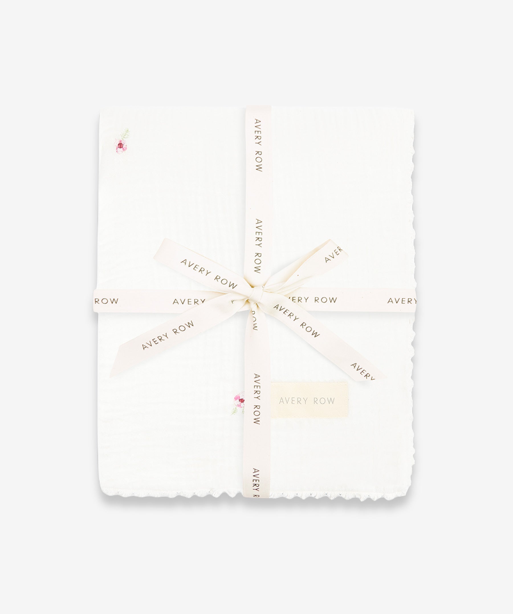 Embroidered Muslin Blanket - Anemone