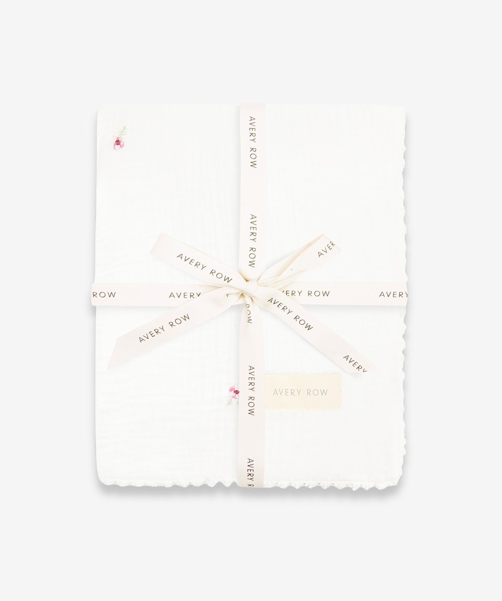Embroidered Muslin Blanket - Anemone