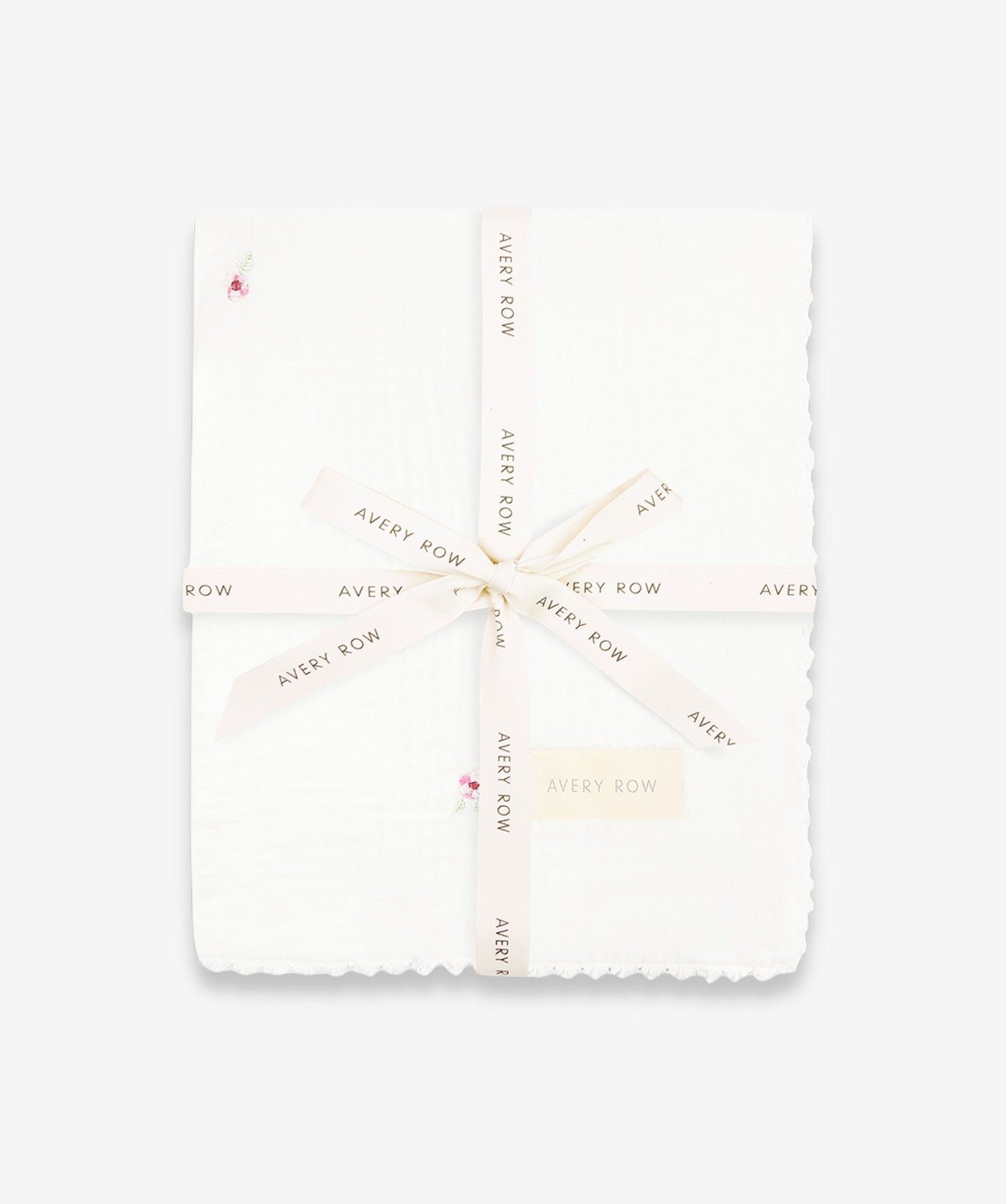 Embroidered Muslin Blanket - Anemone