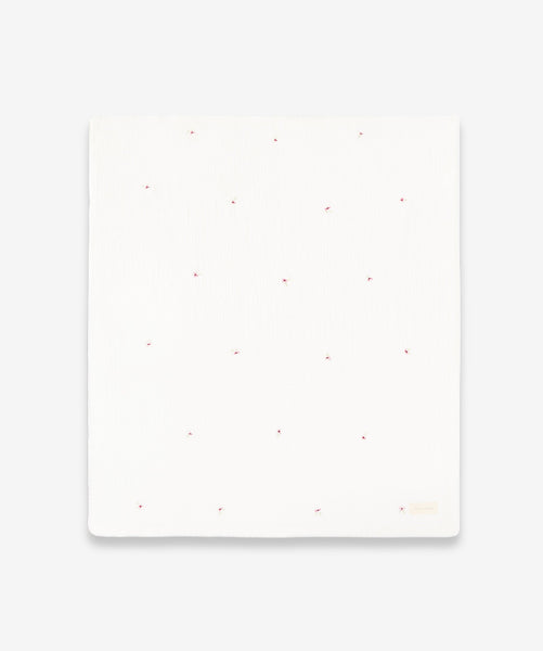 Embroidered Muslin Blanket - Anemone
