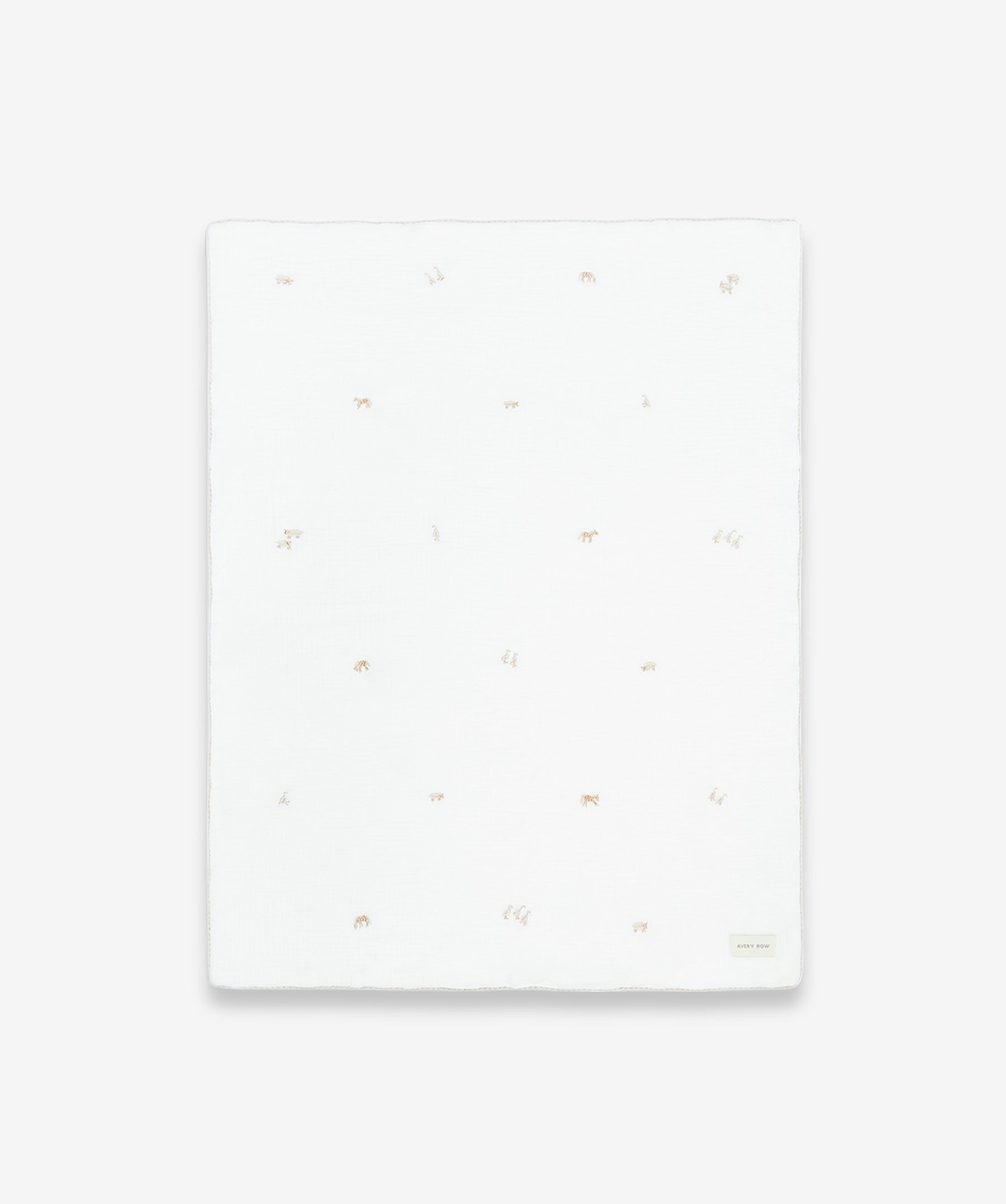 Embroidered Muslin Blanket - Little Farm