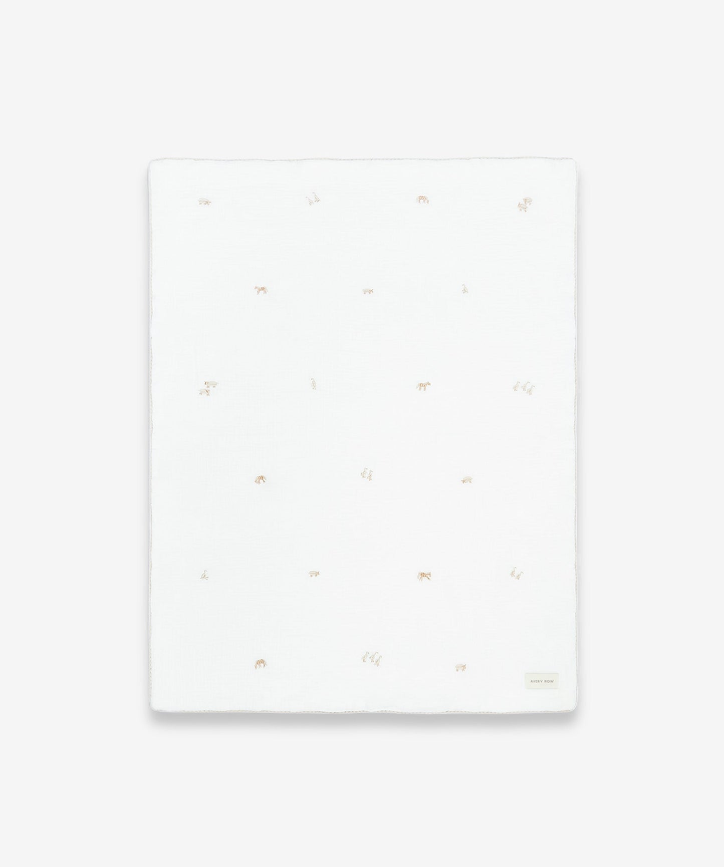 Embroidered Muslin Blanket - Little Farm