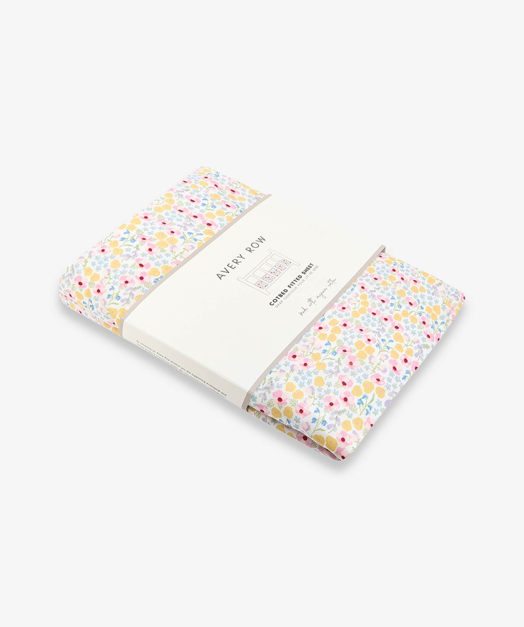 Organic Cotbed Fitted Sheet - Wildflower Garden