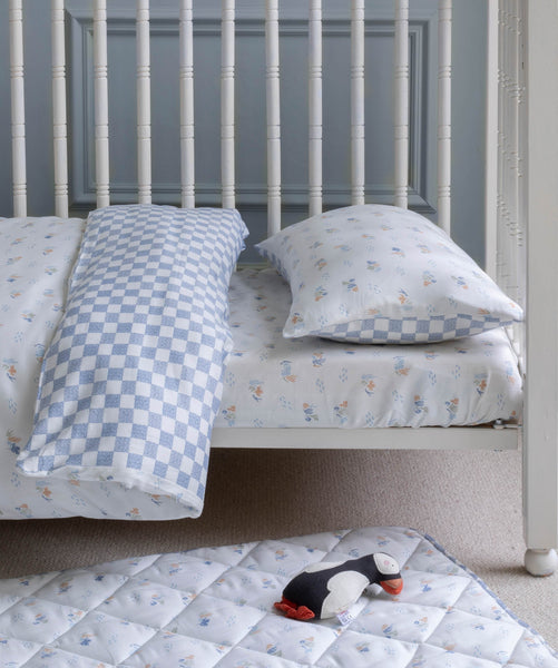 Organic Cotbed Fitted Sheet - Coastline