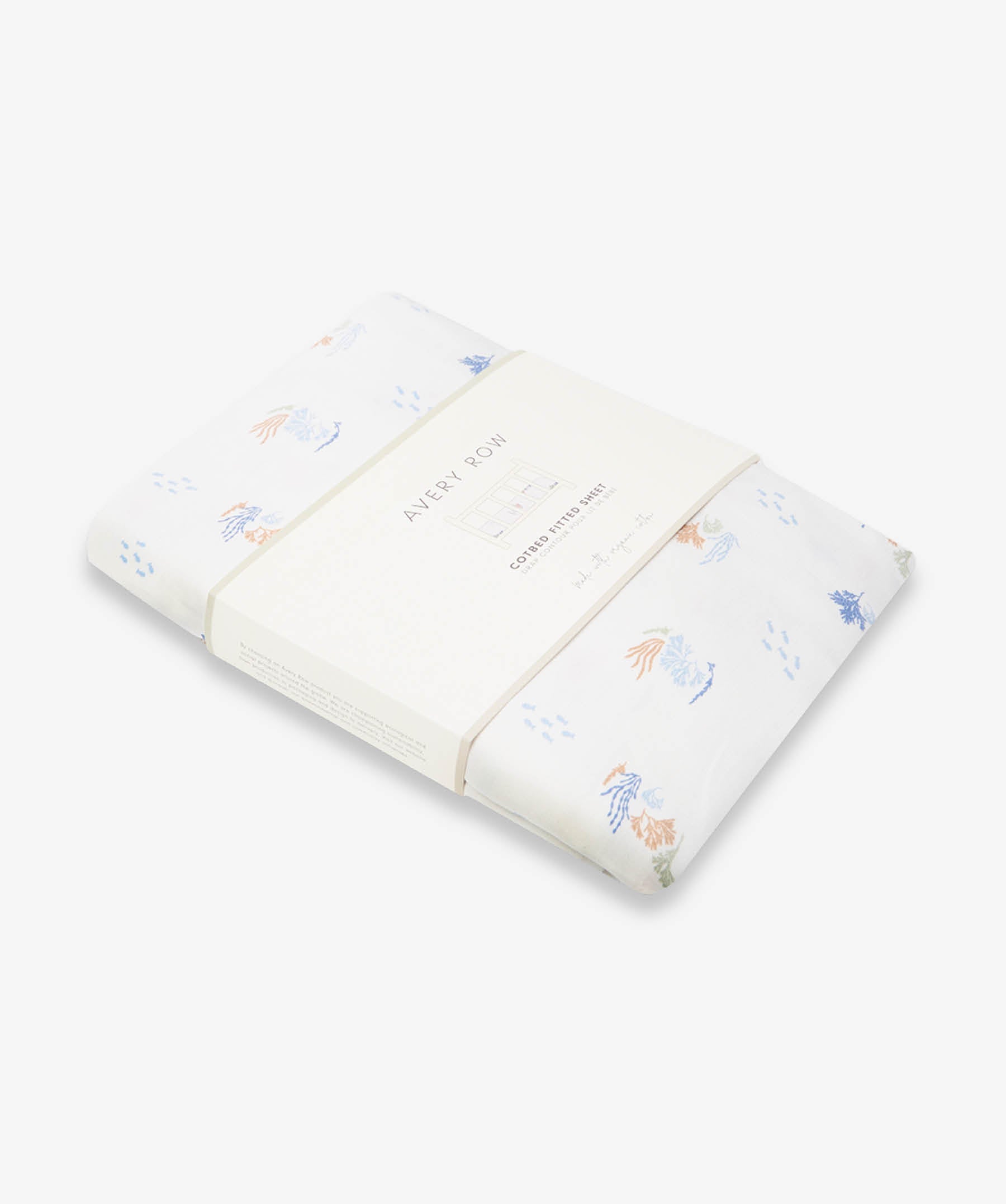 Organic Cotbed Fitted Sheet - Coastline