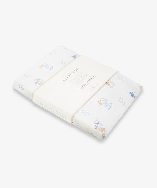 Organic Cotbed Fitted Sheet - Coastline