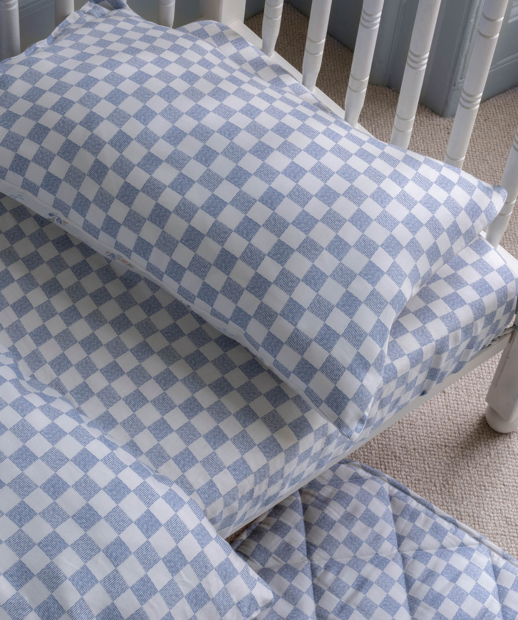 Organic Cotbed Fitted Sheet - Waves