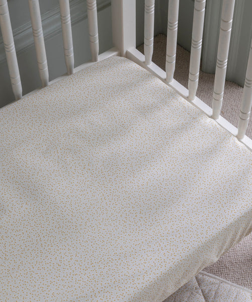 Organic Cotbed Fitted Sheet - Daisy Meadow