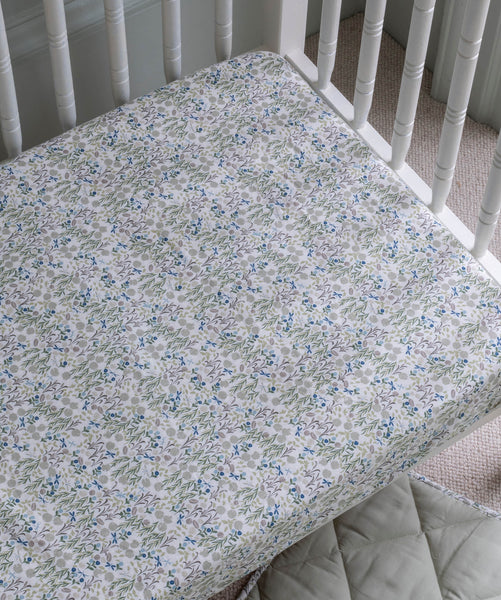 Organic Cotbed Fitted Sheet - Riverbank
