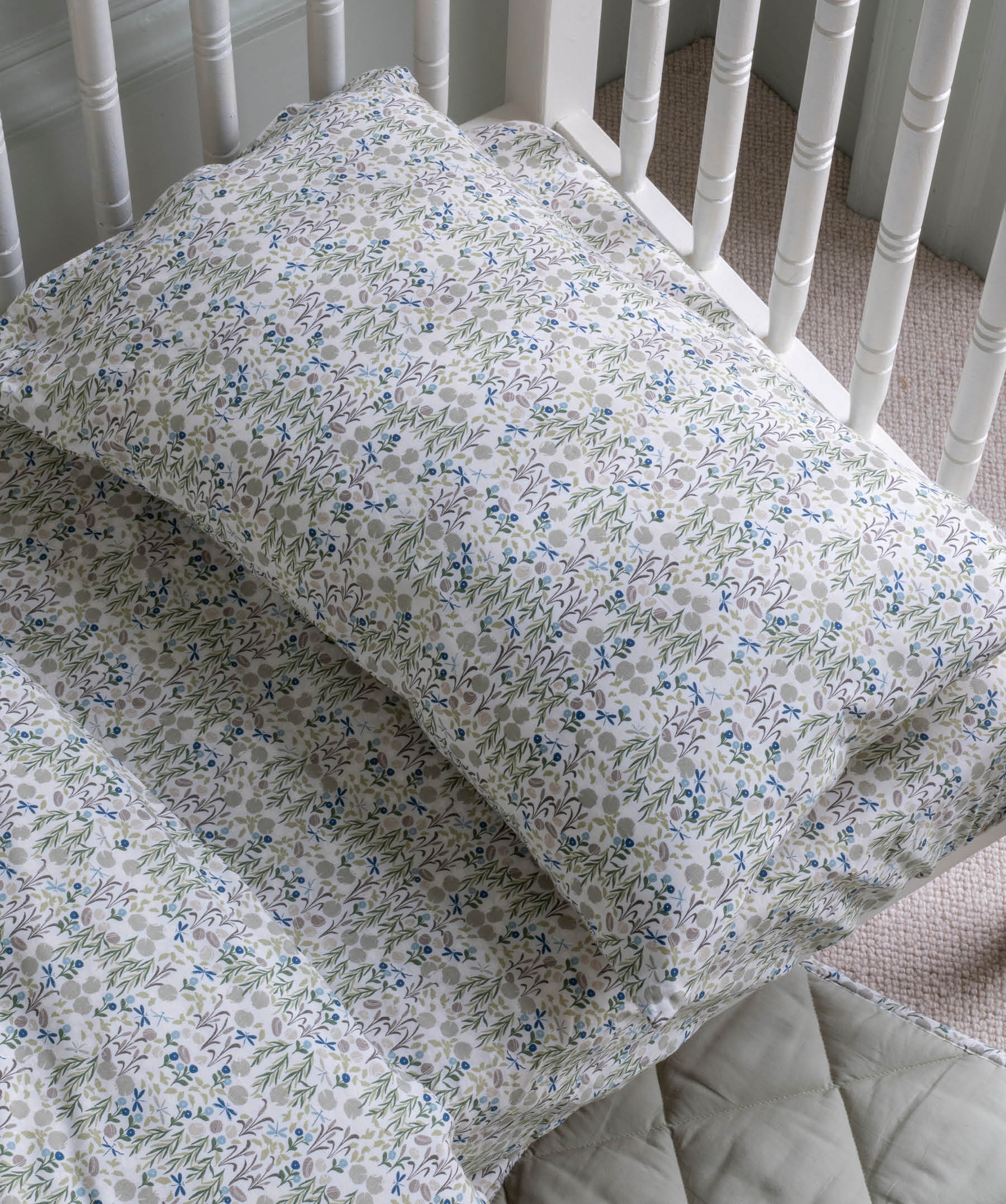 Organic Cotbed Fitted Sheet - Riverbank