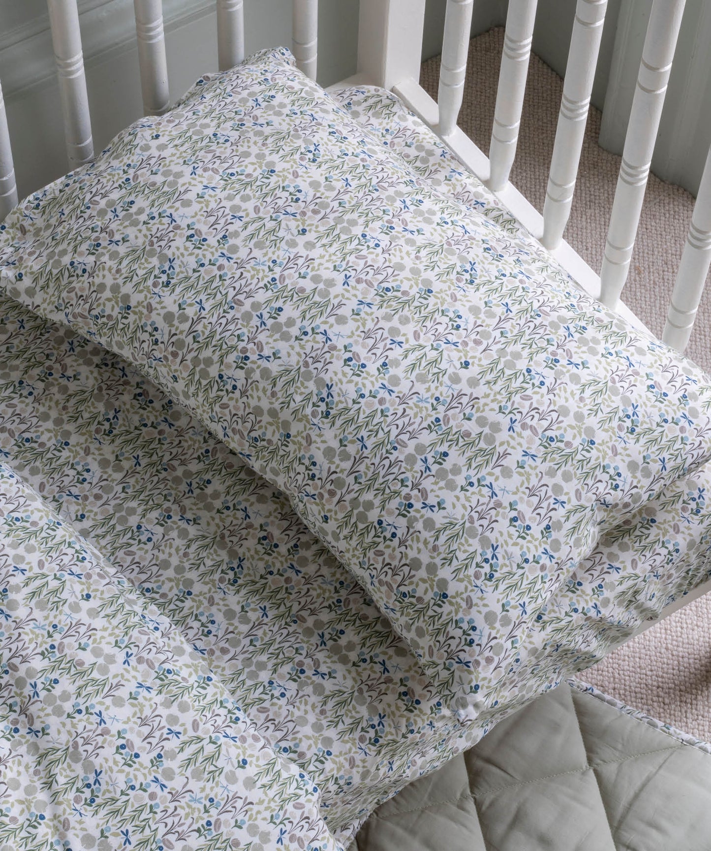 Organic Cotbed Fitted Sheet - Riverbank