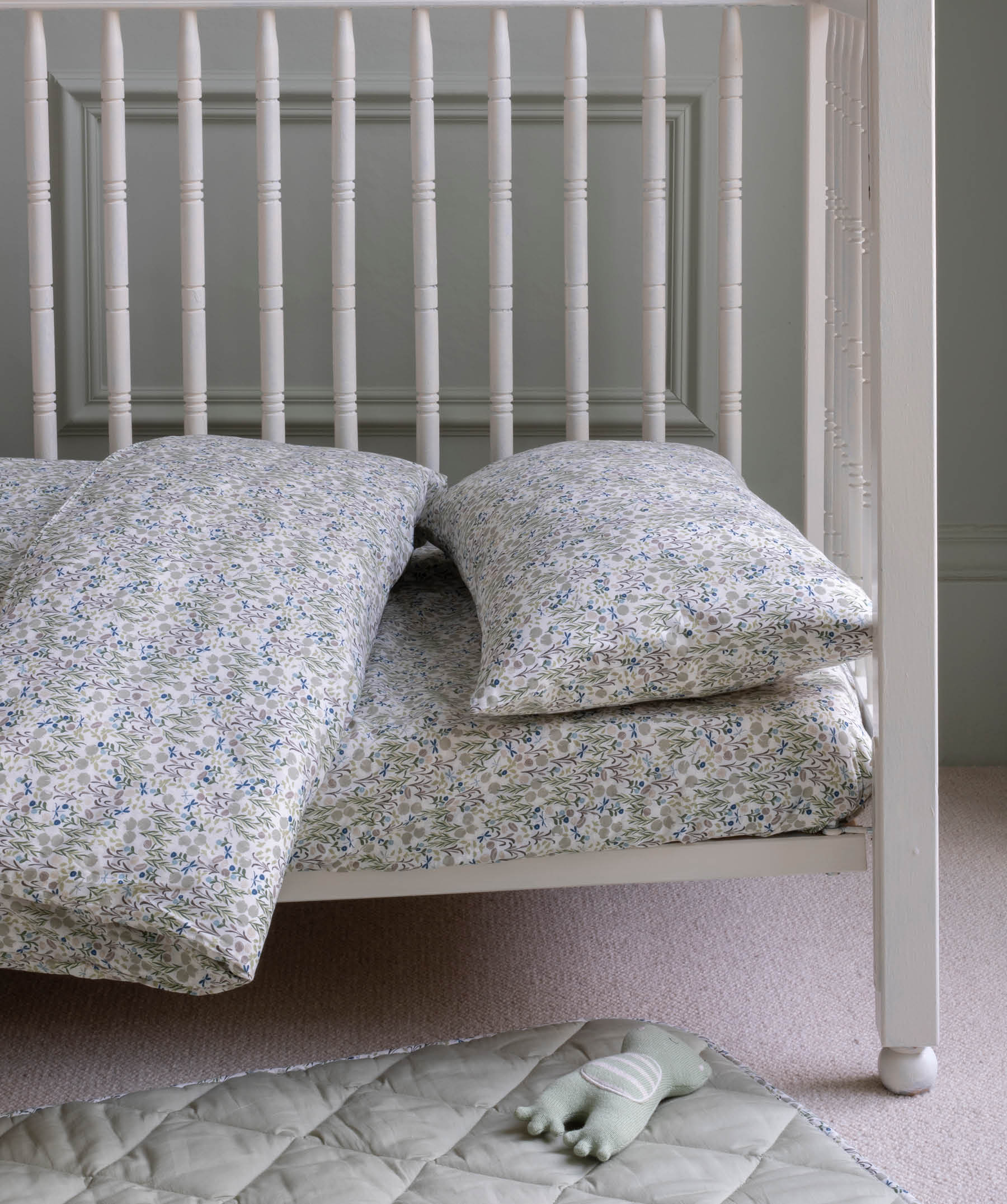Organic Cotbed Fitted Sheet - Riverbank