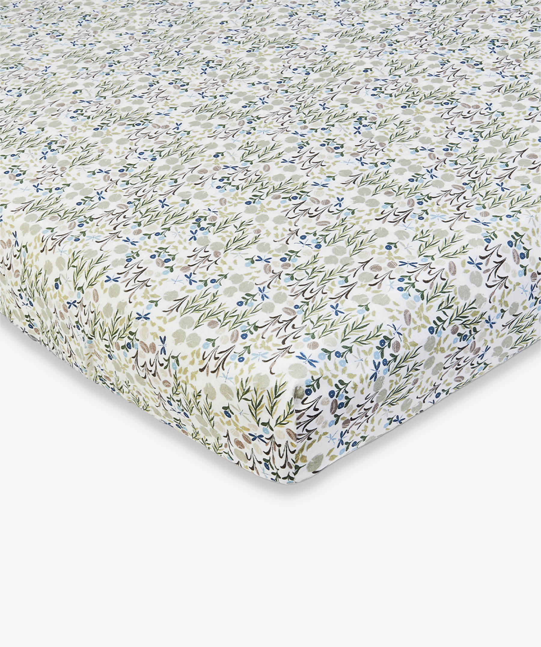 Organic Cotbed Fitted Sheet - Riverbank