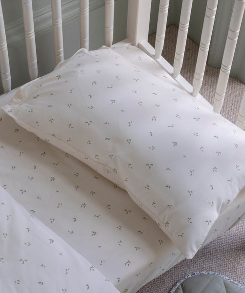 Organic Cotbed Fitted Sheet - Nettle Scatter