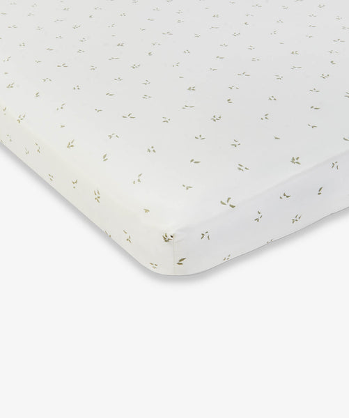 Organic Cotbed Fitted Sheet - Nettle Scatter