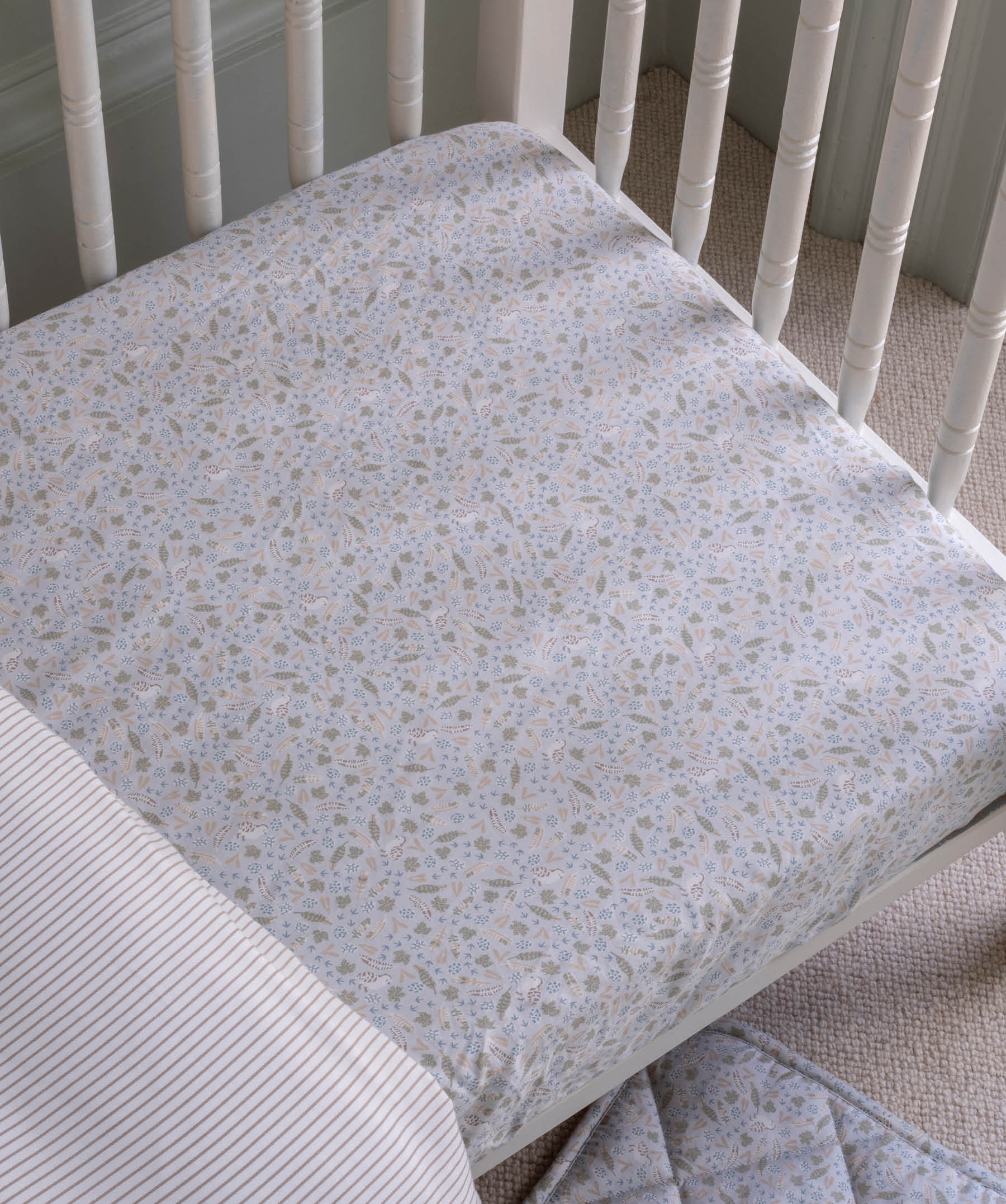 Organic Cotbed Fitted Sheet - Nature Trail