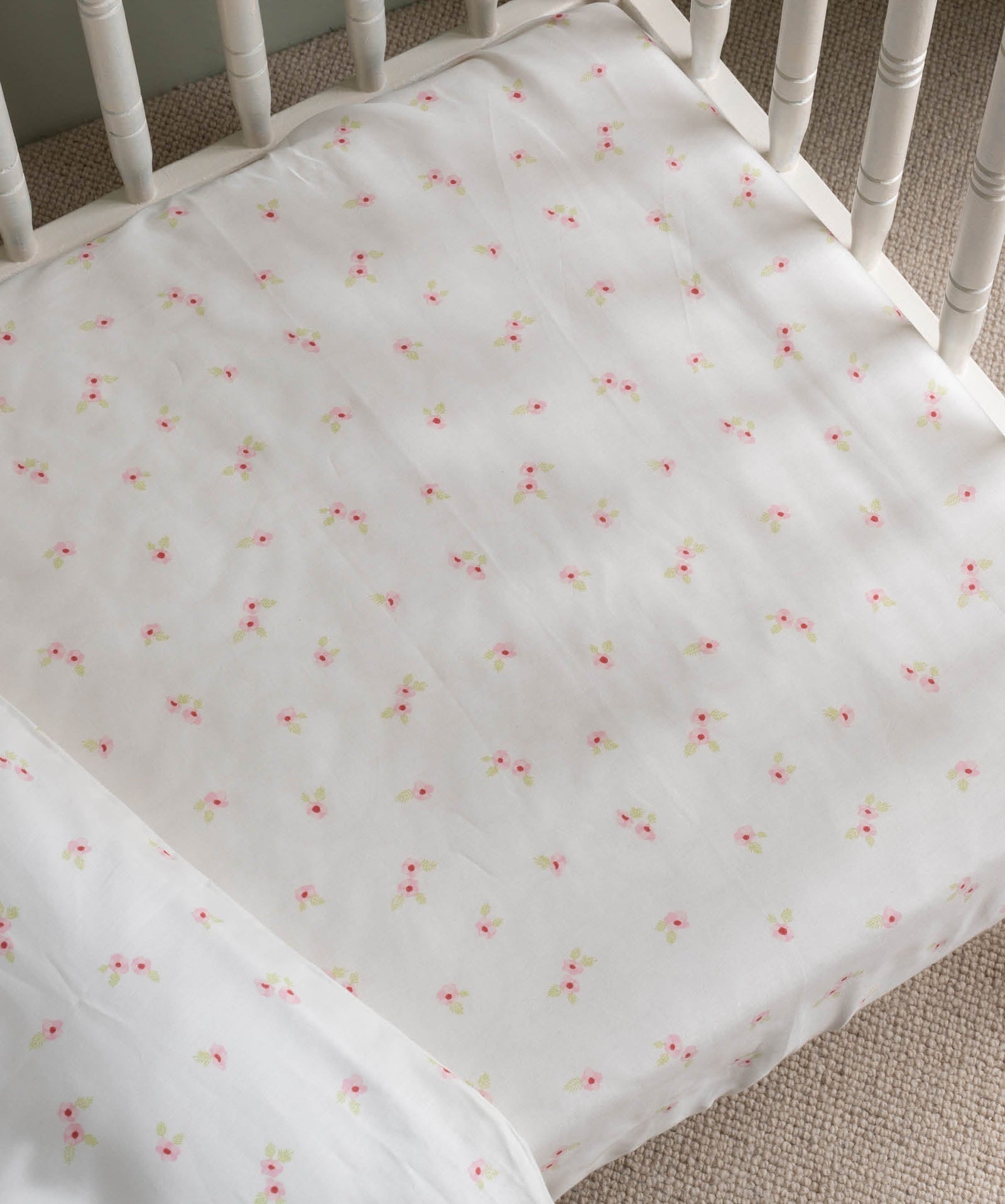 Organic Cotbed Fitted Sheet - Anemone