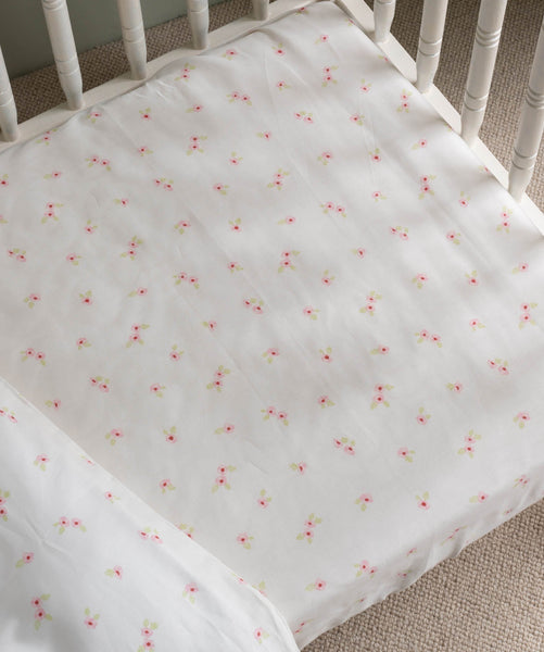Organic Cotbed Fitted Sheet - Anemone