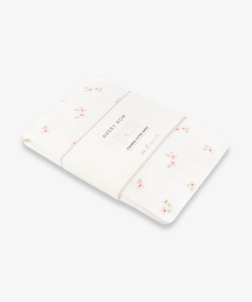 Organic Cotbed Fitted Sheet - Anemone