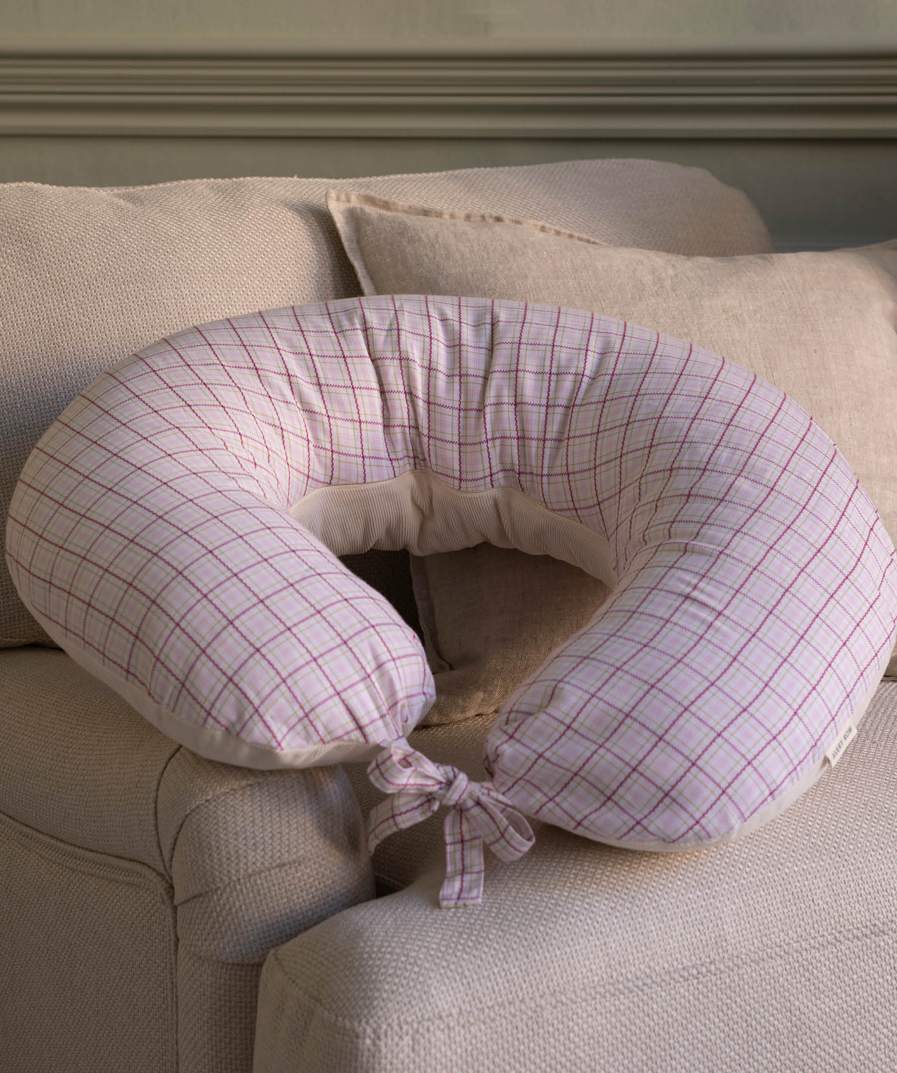 Nursing Pillow - Pink Check
