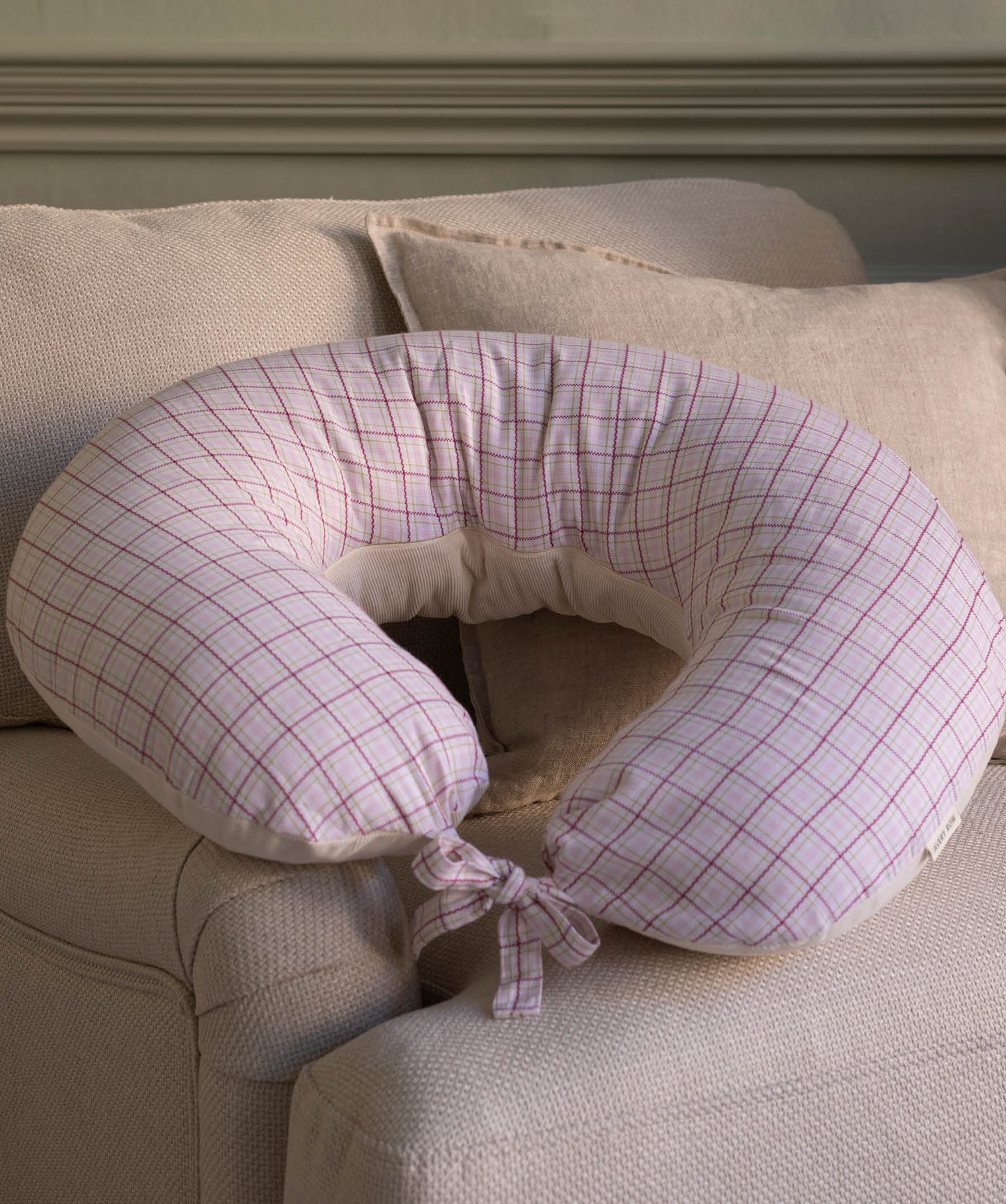 Nursing Pillow - Pink Check
