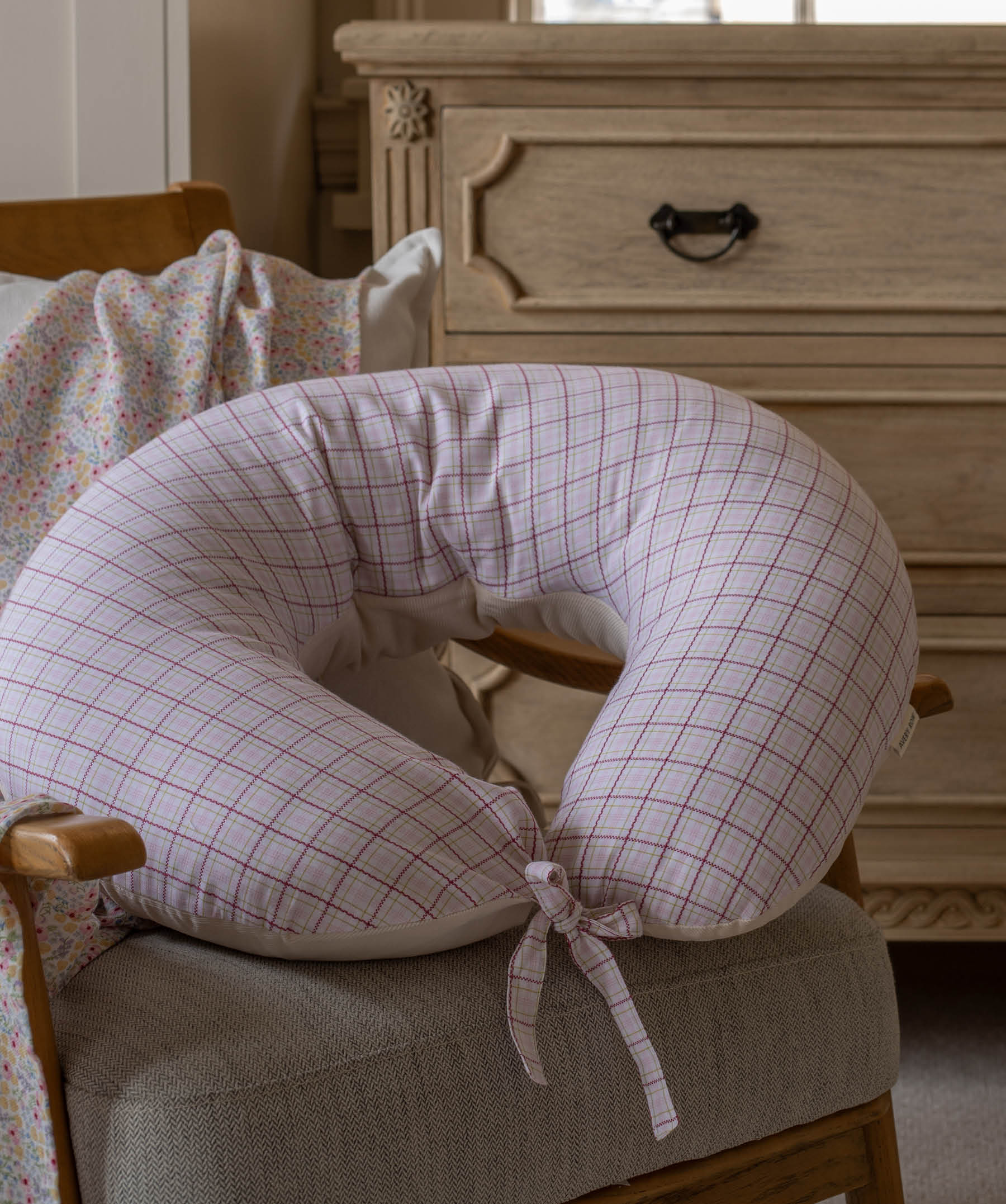 Nursing Pillow - Pink Check