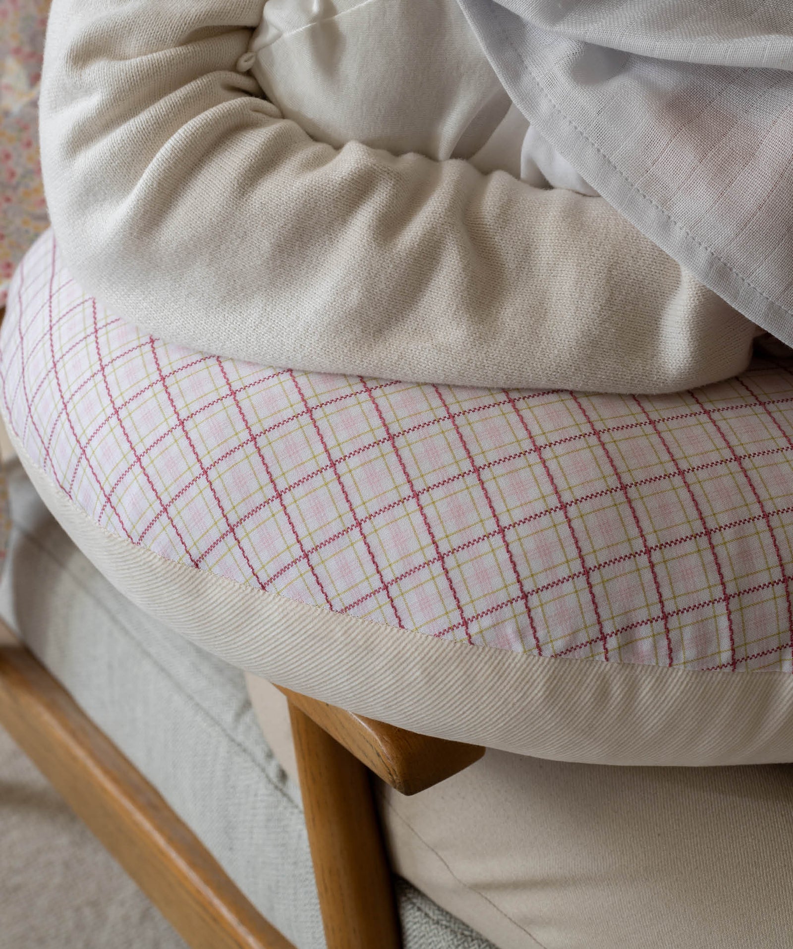 Nursing Pillow - Pink Check