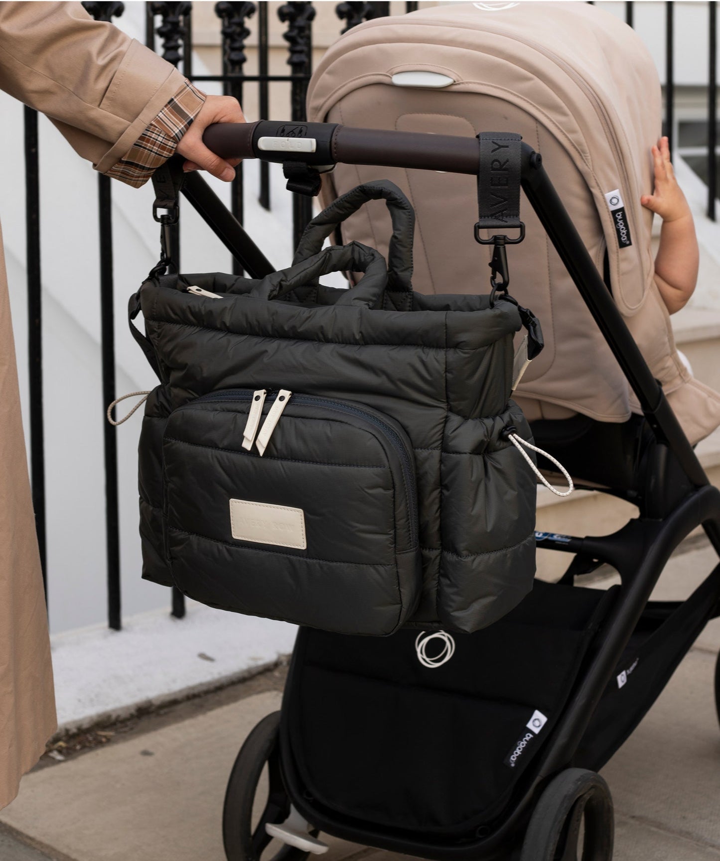 Baby Changing Tote Bag - Soft Black