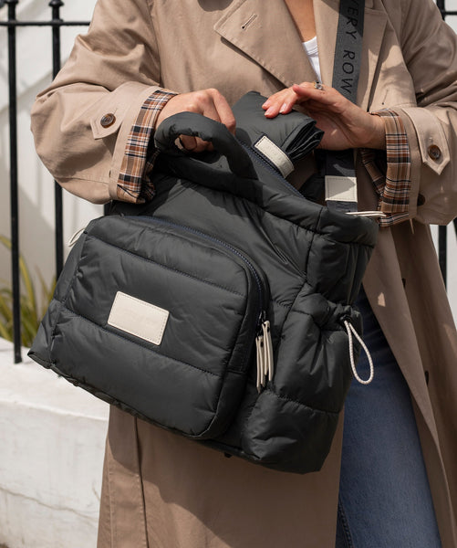 Baby Changing Tote Bag - Soft Black