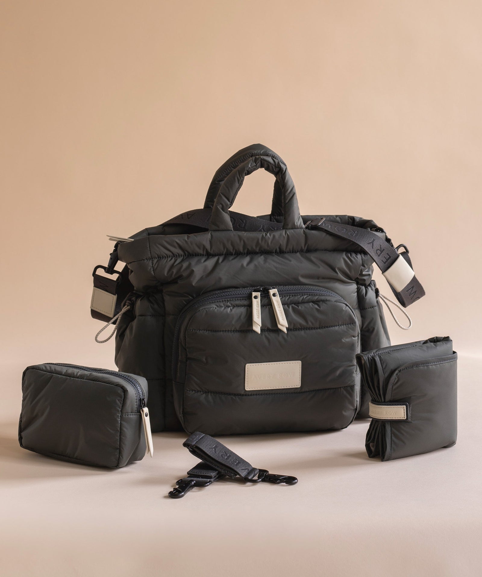 Baby Changing Tote Bag - Soft Black