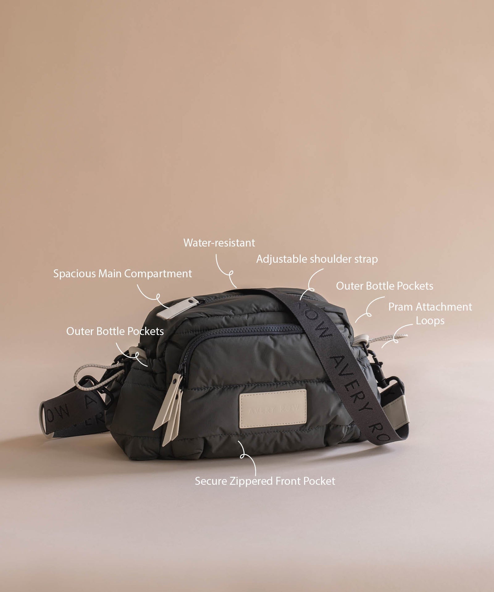 Pram Organiser Bag - Soft Black