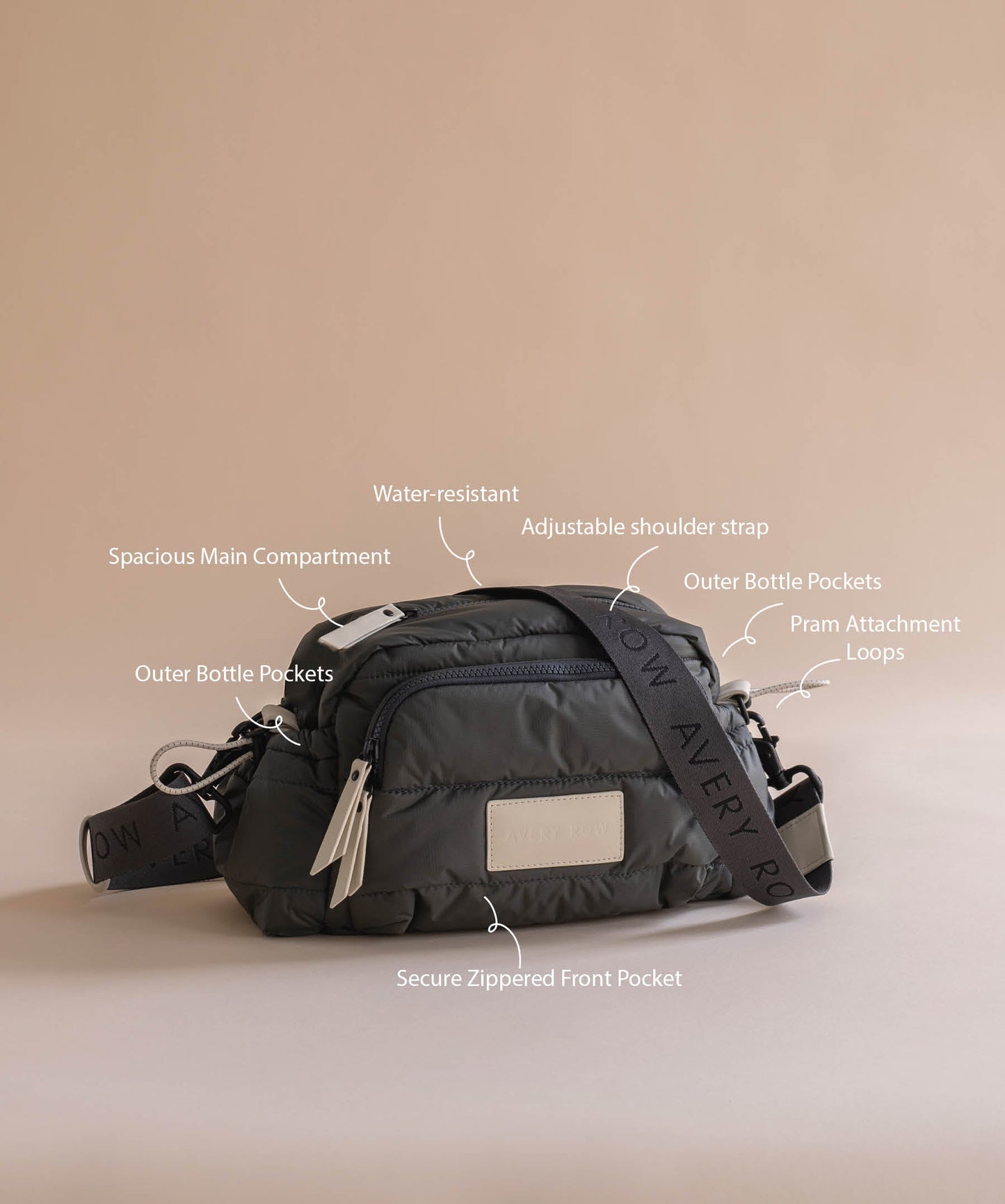 Pram Organiser Bag - Soft Black
