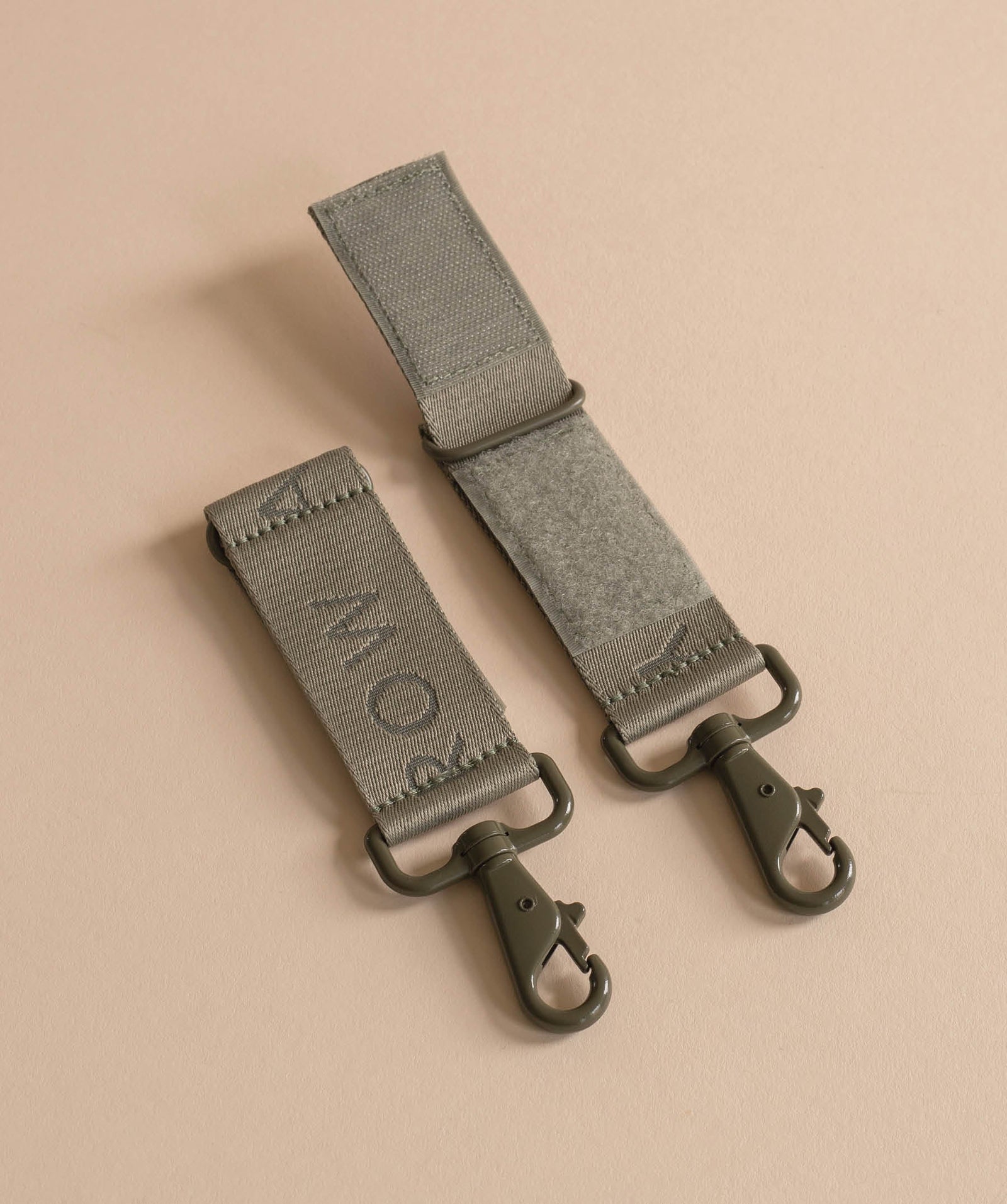Logo Pram Bag Clips - Olive