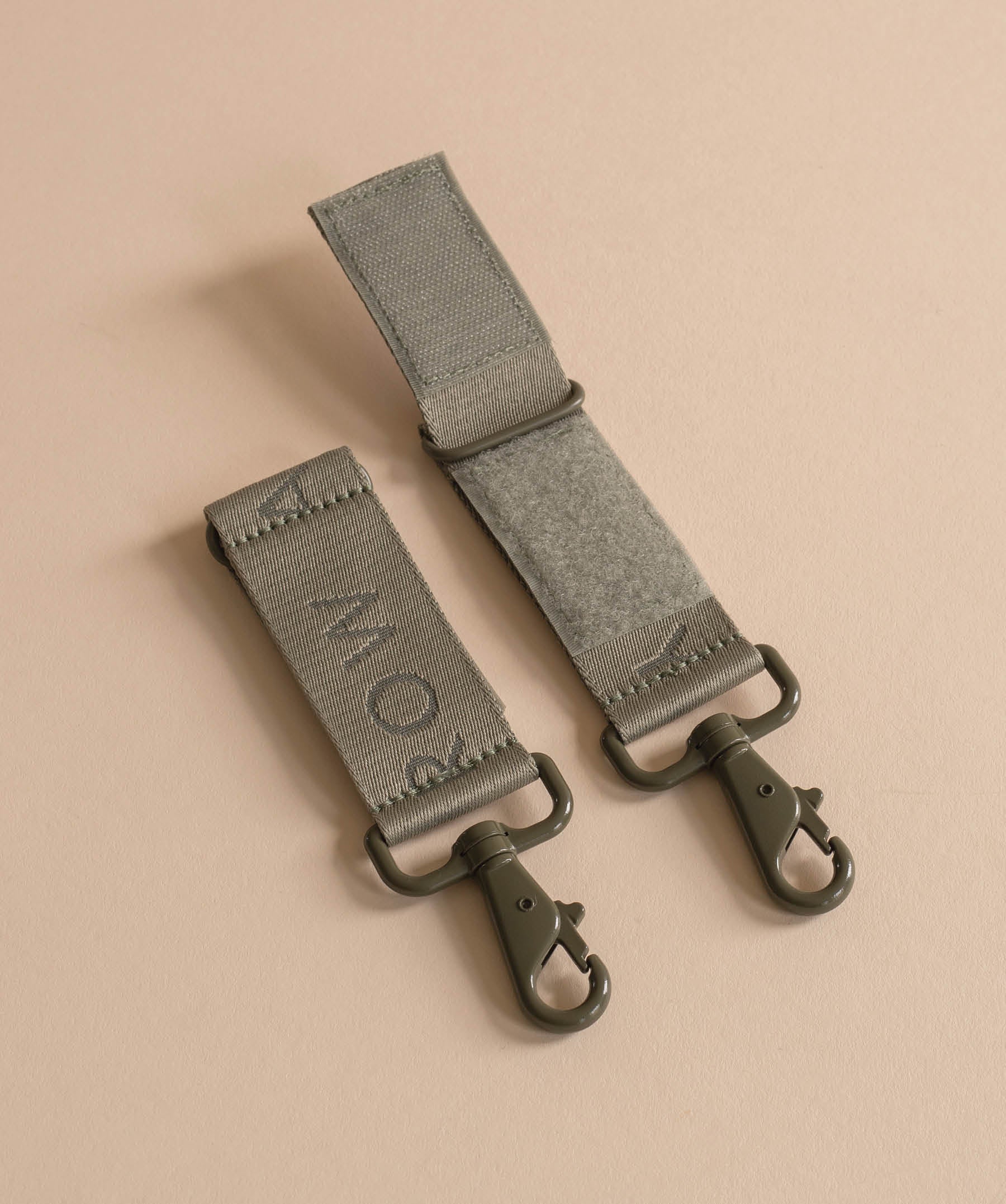 Logo Pram Bag Clips - Olive