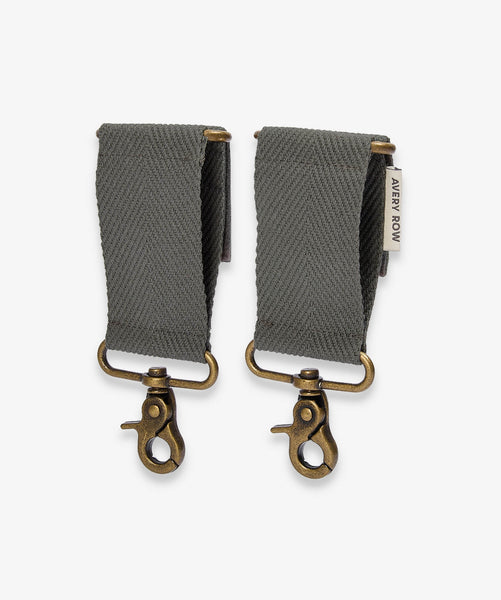 Cotton Pram Bag Clips - Flint