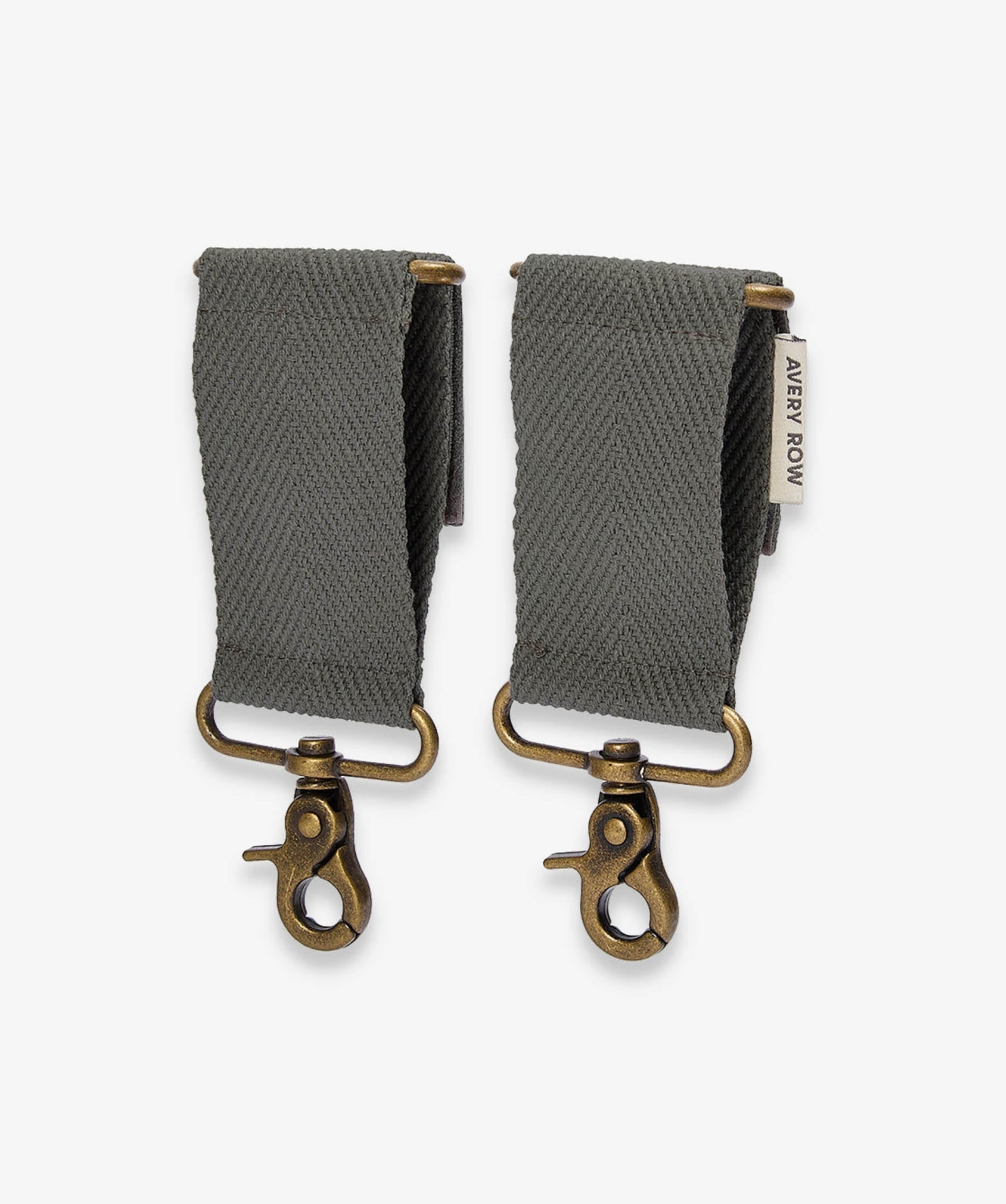 Cotton Pram Bag Clips - Flint