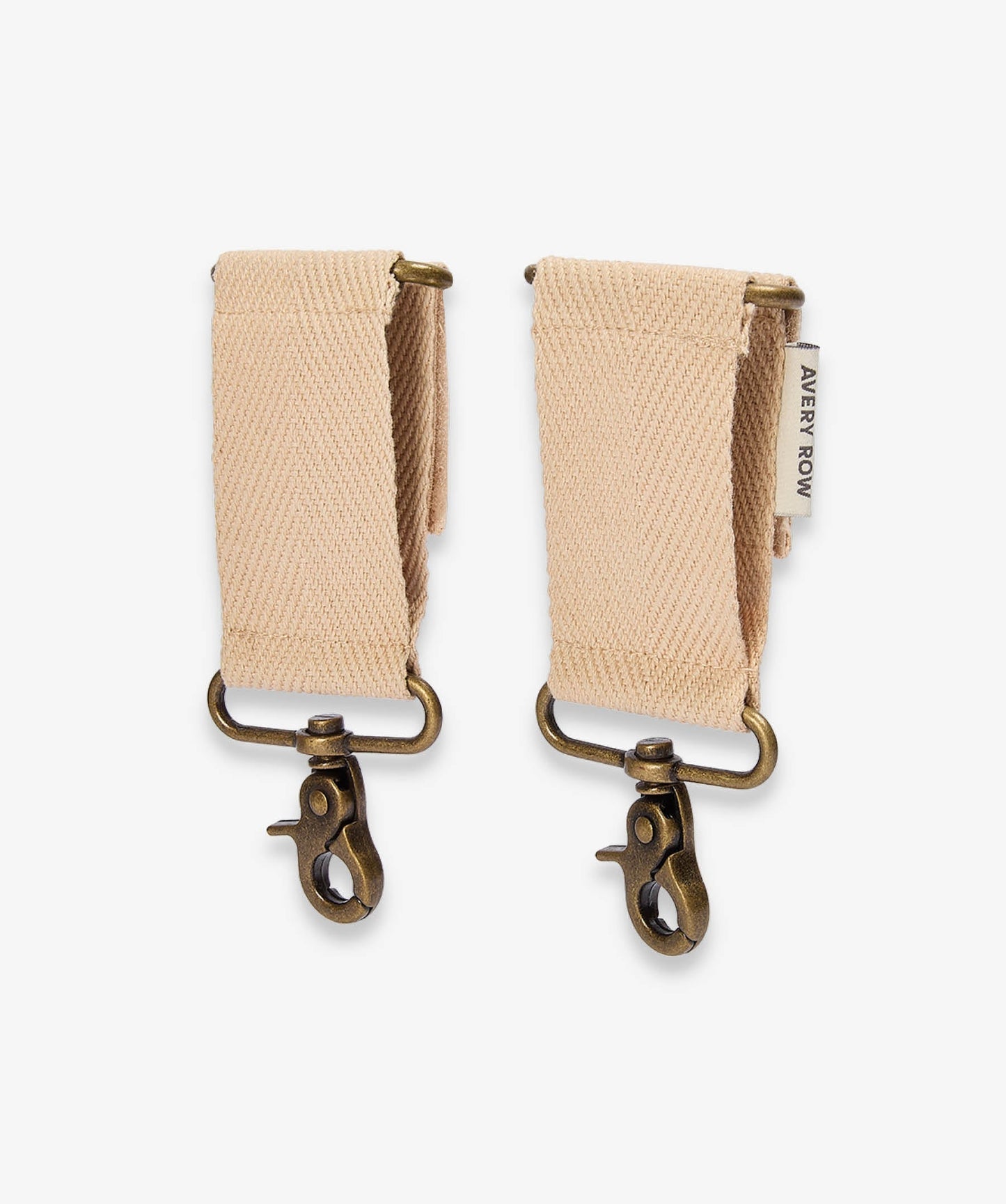 Cotton Pram Bag Clips - Natural