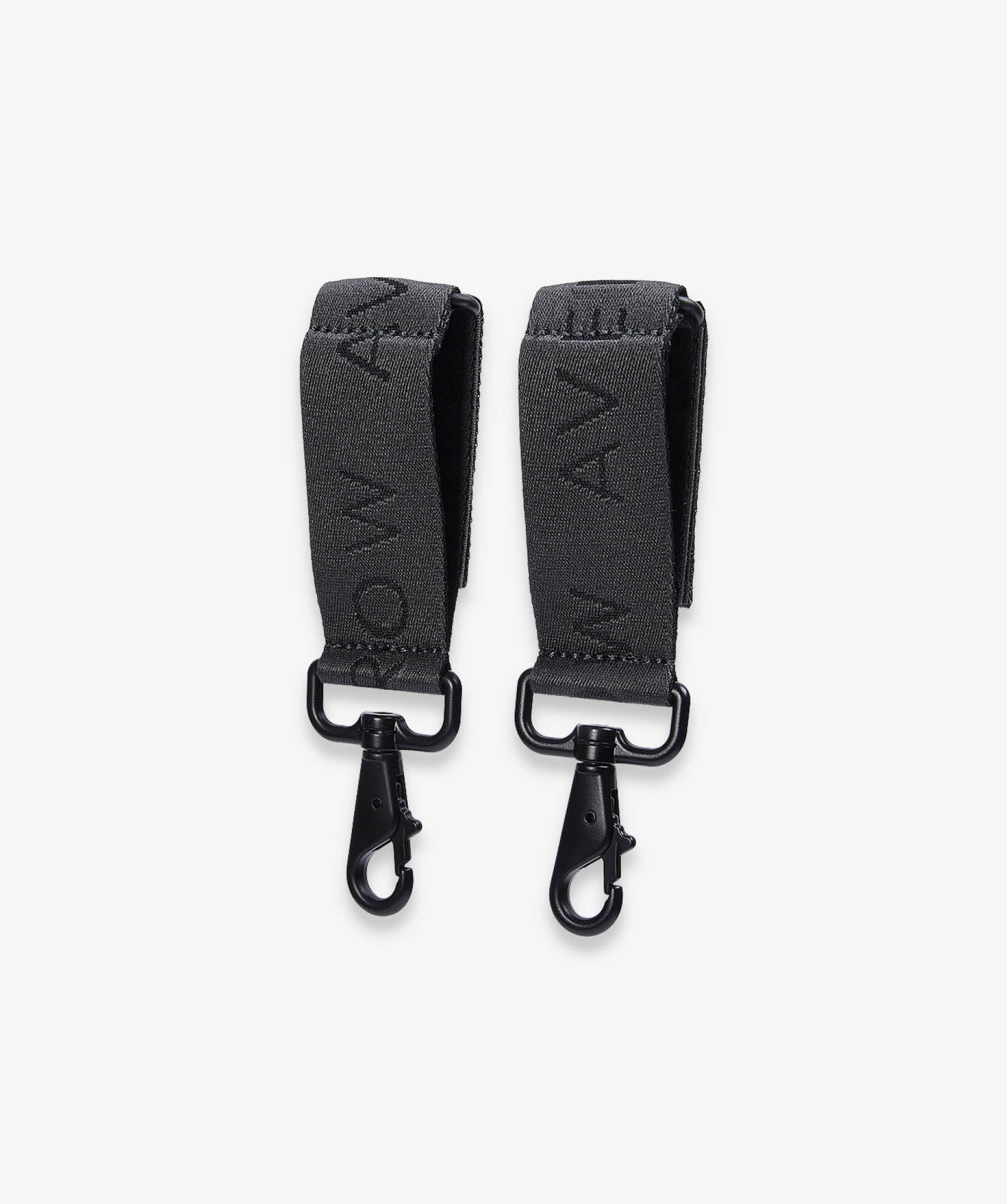 Logo Pram Bag Clips - Soft Black