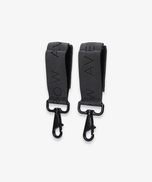 Logo Pram Bag Clips - Soft Black