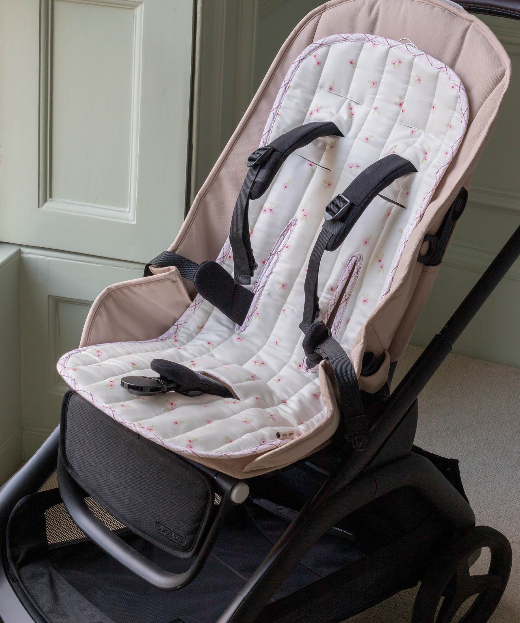 Pram Liner - Anemone / Pink Check