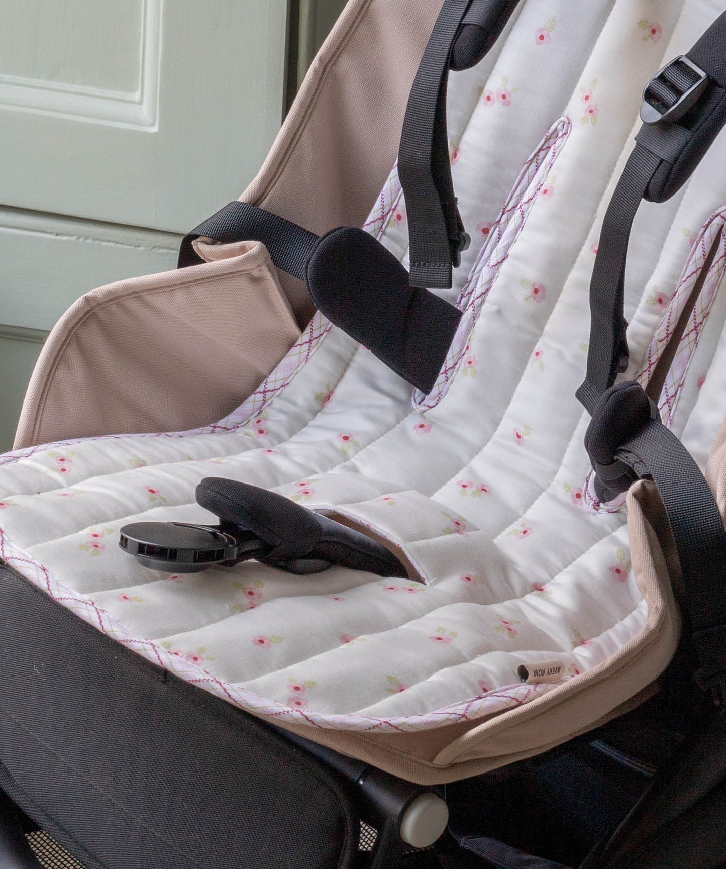Pram Liner - Anemone / Pink Check