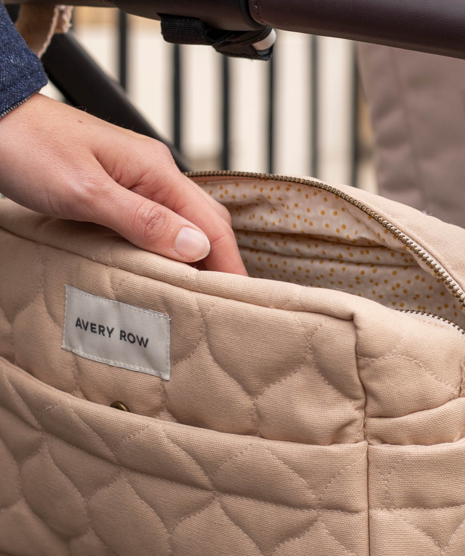 Pram Organiser Bag - Natural