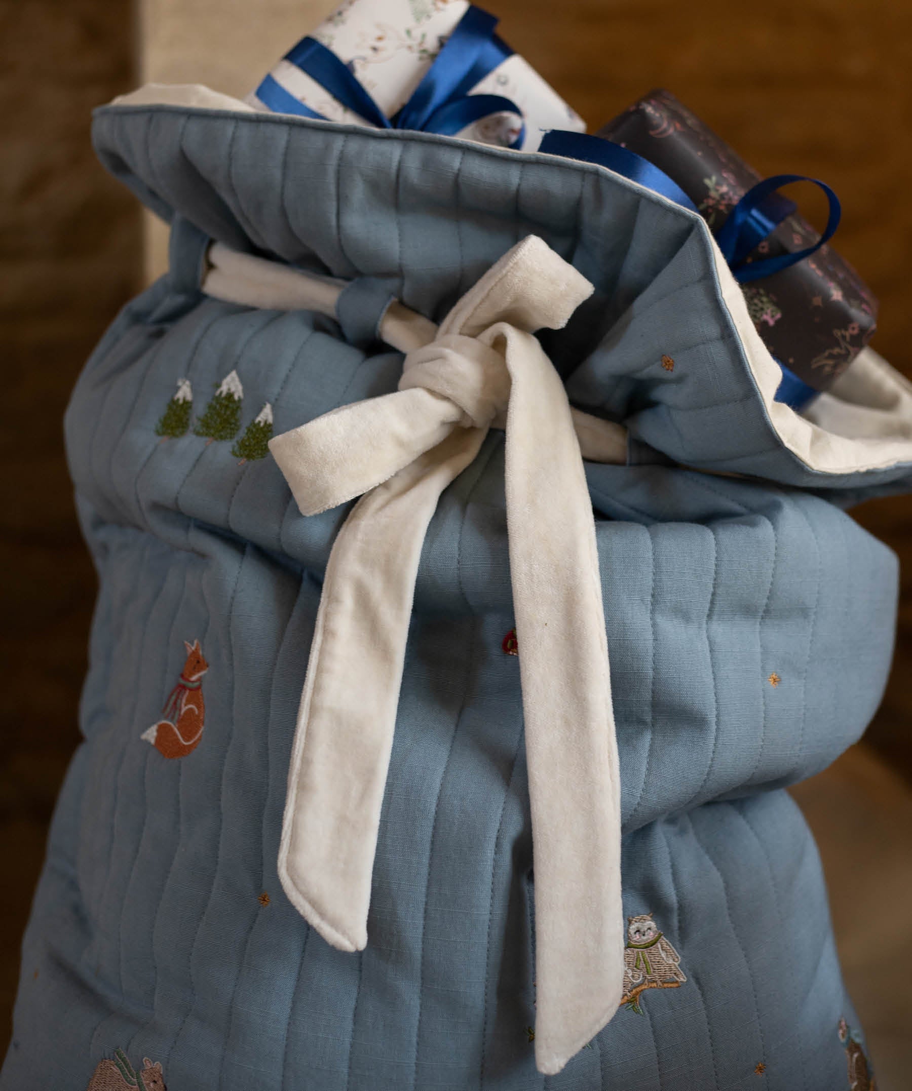 Christmas Present Sack - Owlet Friends