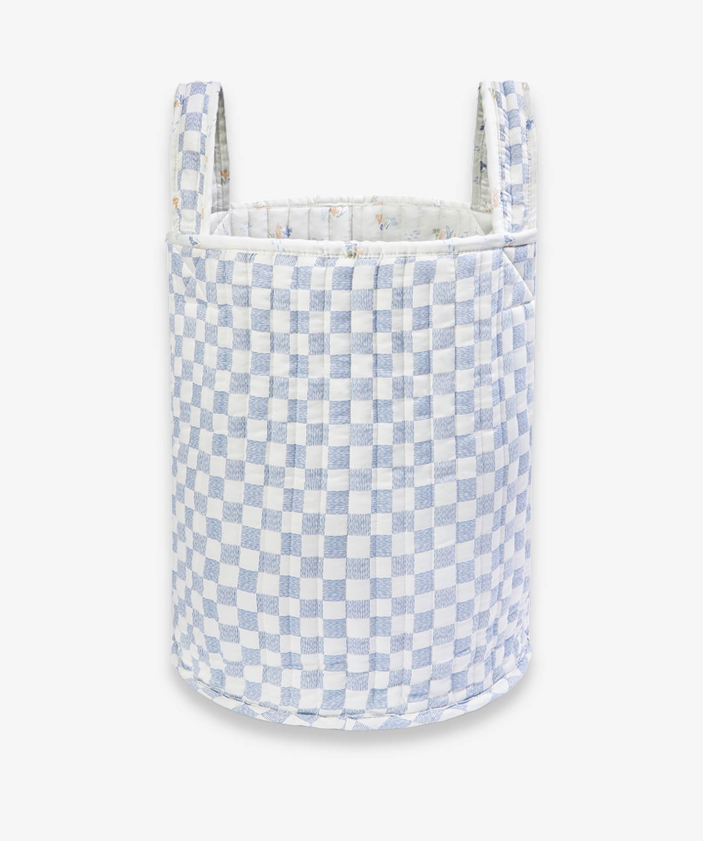 Large Quilted Storage Basket - Coastline / Waves