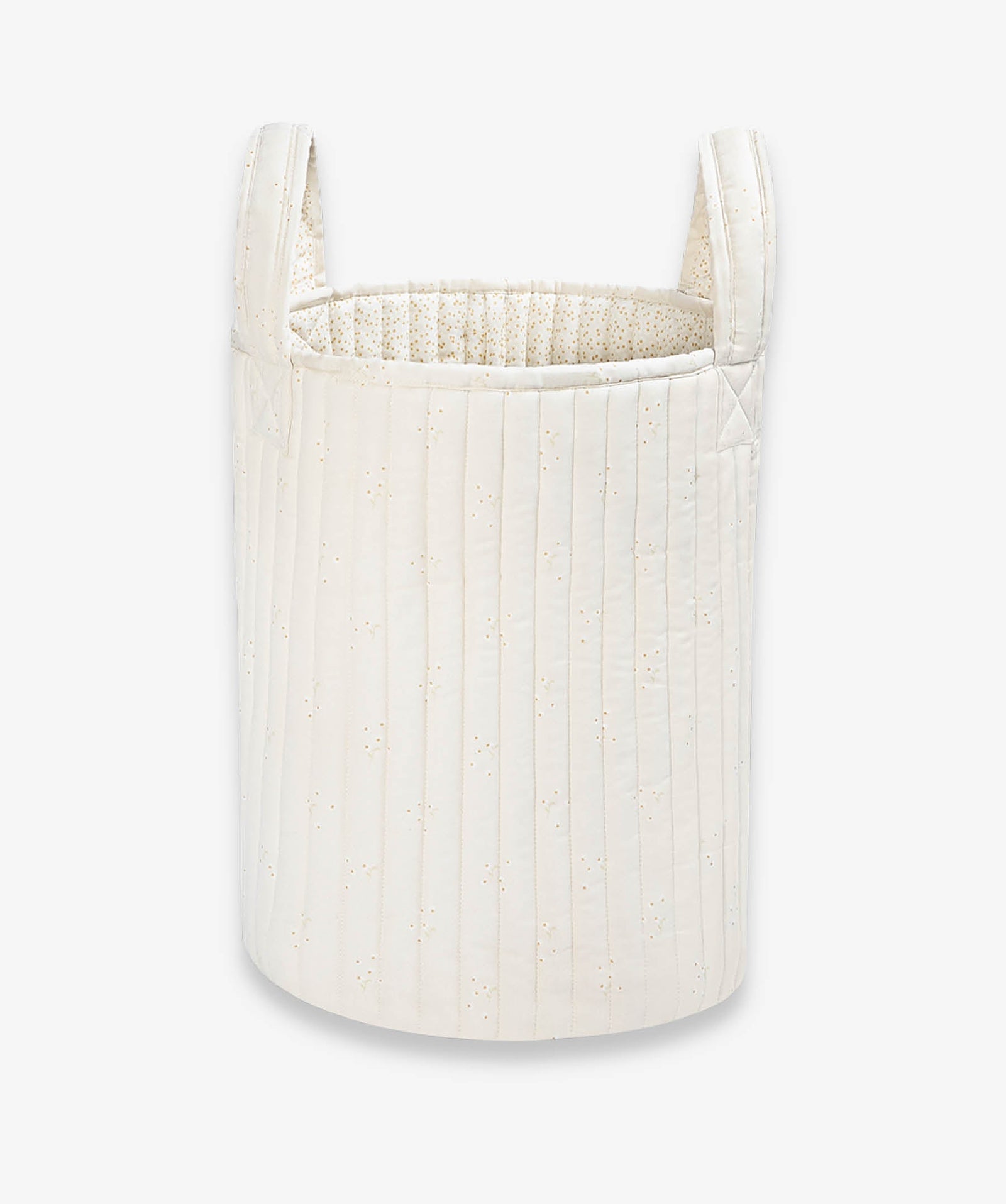 Large Quilted Storage Basket - Wild Chamomile / Daisy Meadow