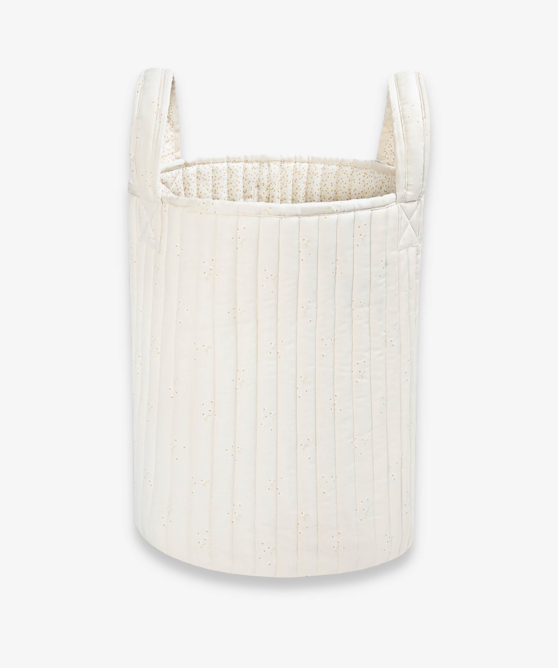 Large Quilted Storage Basket - Wild Chamomile / Daisy Meadow