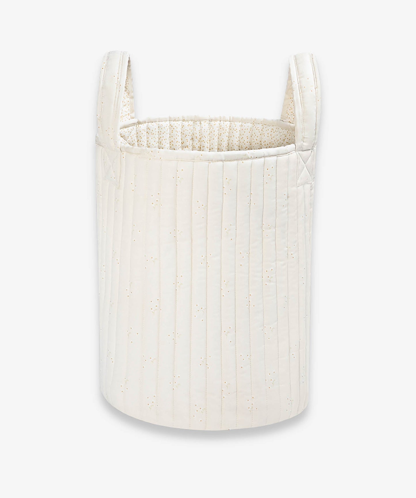 Large Quilted Storage Basket - Wild Chamomile / Daisy Meadow